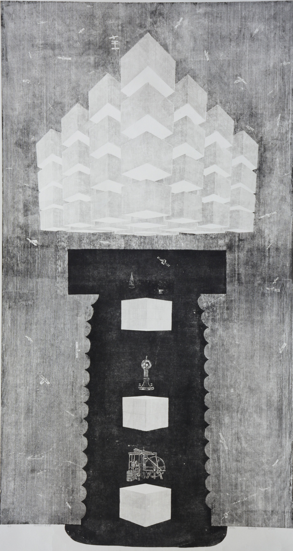 作品名稱：《破而后立.先行者》  作品尺寸：91cm寬170cm高  作品種類：黑白木刻  作者：吳浩鎬.jpg