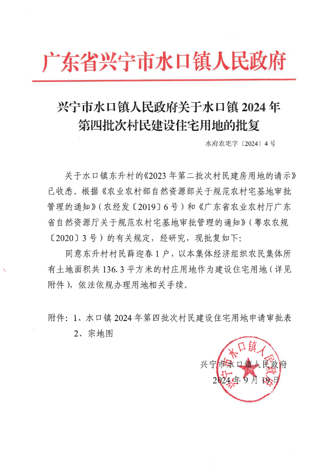 興寧市水口鎮(zhèn)人民政府關(guān)于水口鎮(zhèn)2024年第四批次村民建設(shè)住宅用地的批復(fù)_00.png