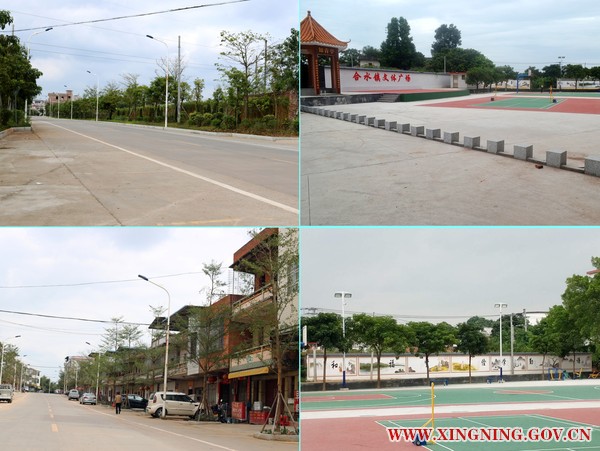 升級(jí)改造后的合水圩鎮(zhèn)道路、文體廣場(chǎng).jpg